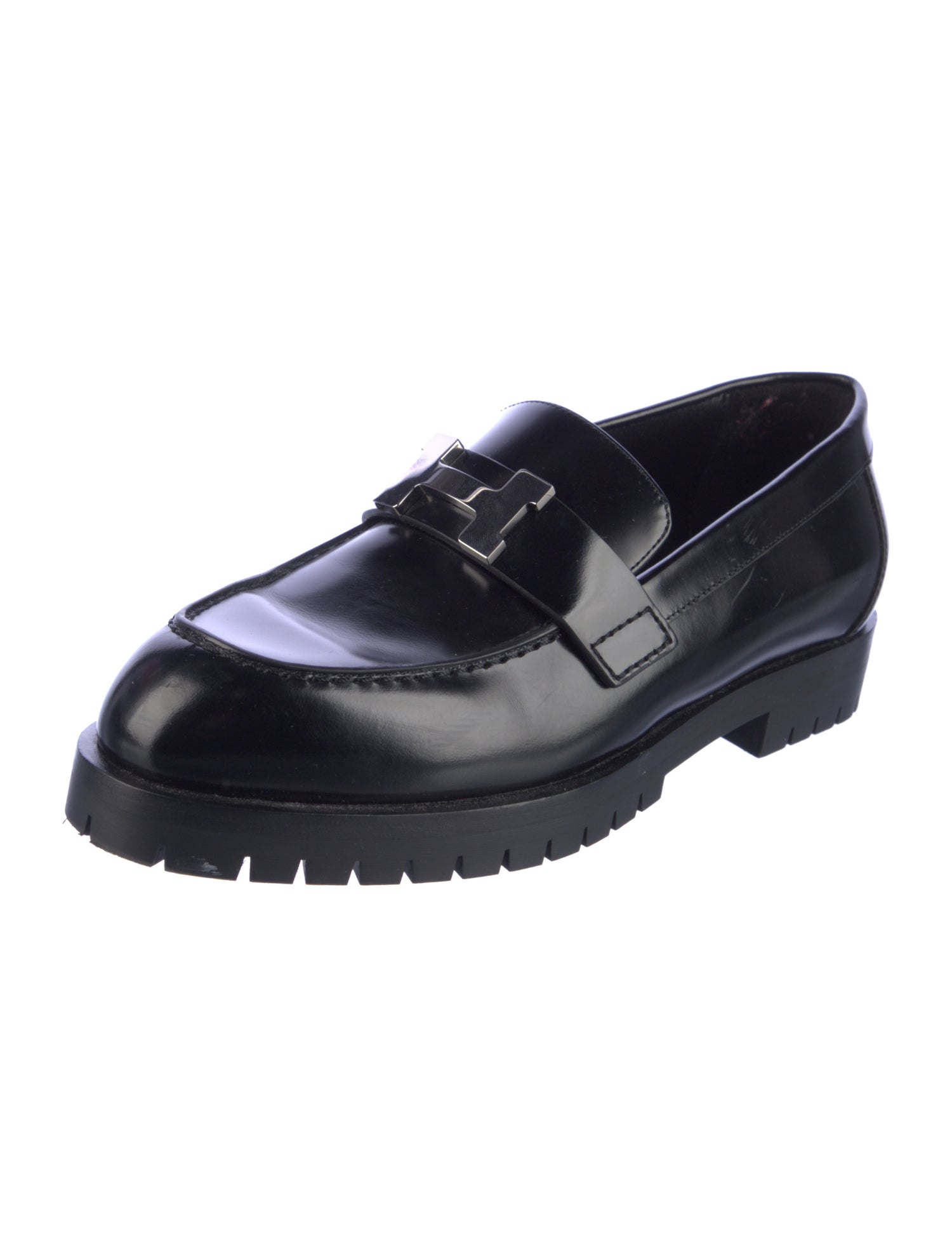Hermès Faubourg H Logo Loafers