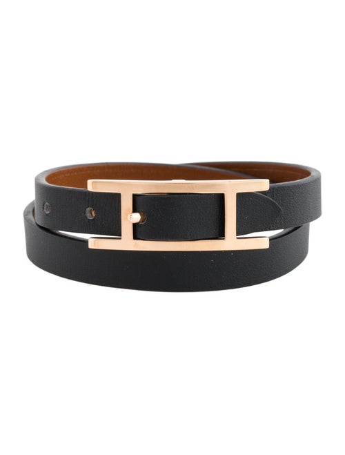 Hermès Leather Behapi Double Tour Wrap Bracelet Bracelet