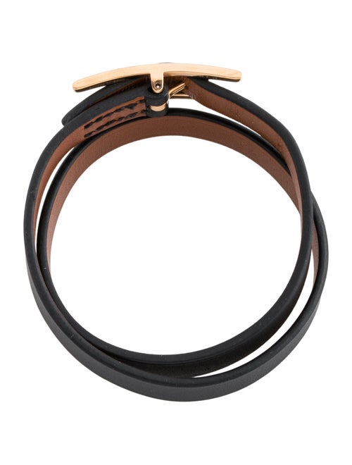 Hermès Leather Behapi Double Tour Wrap Bracelet Bracelet