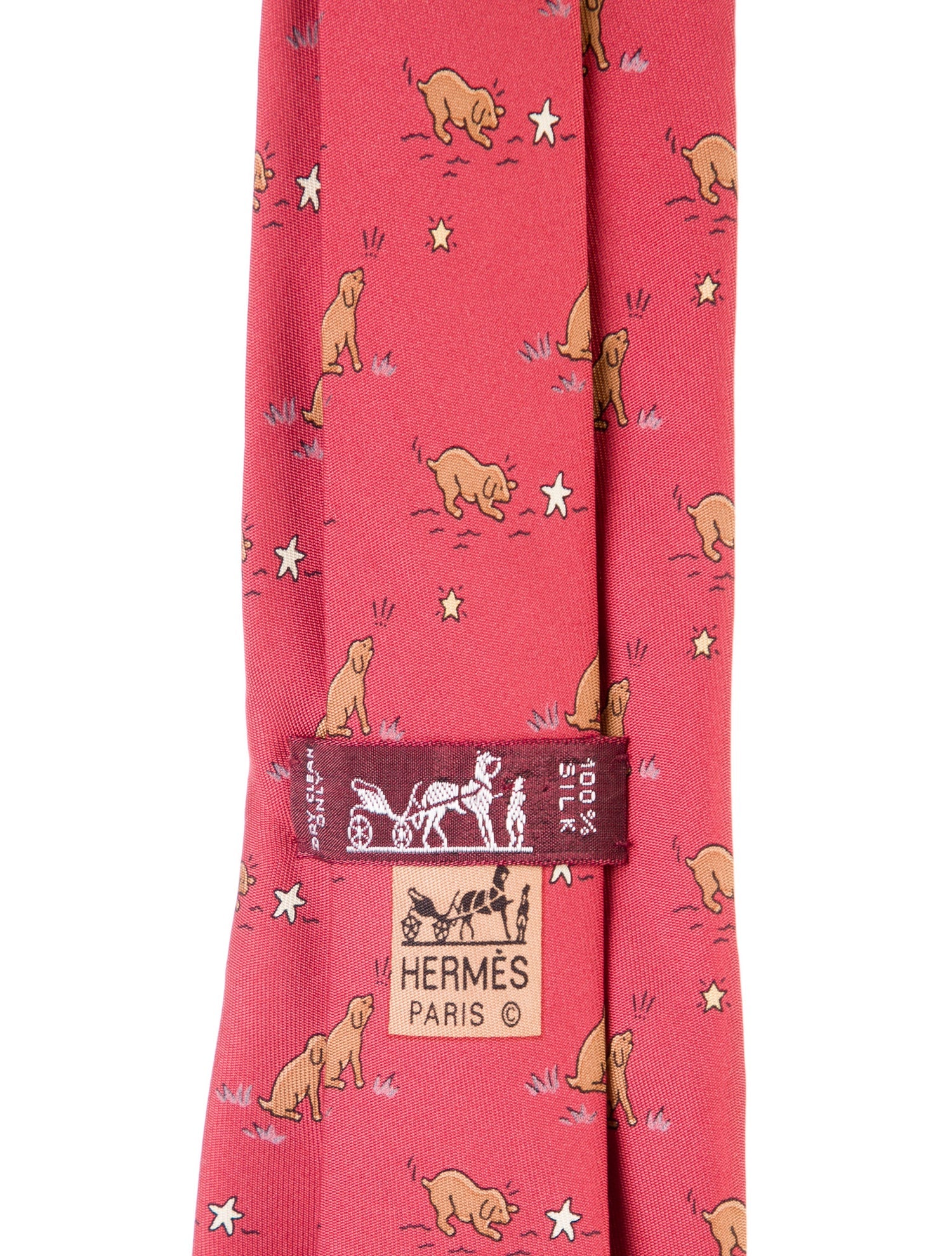 Hermès Puppy Silk Tie