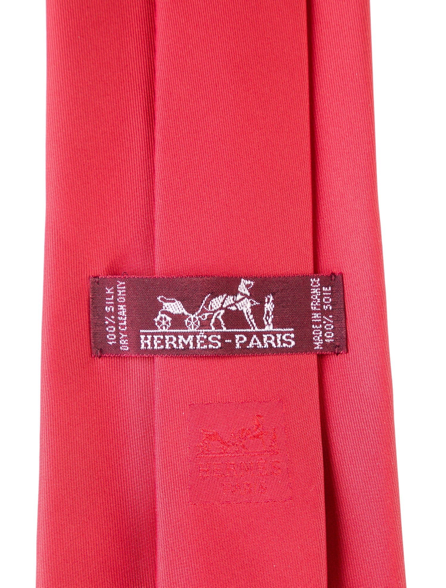 Hermès Solid Silk Tie