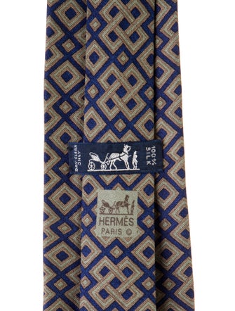 Hermès Geometric Silk Tie