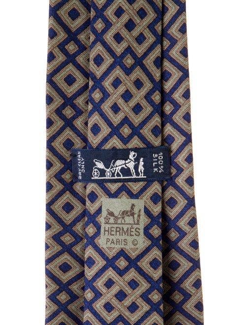 Hermès Geometric Silk Tie