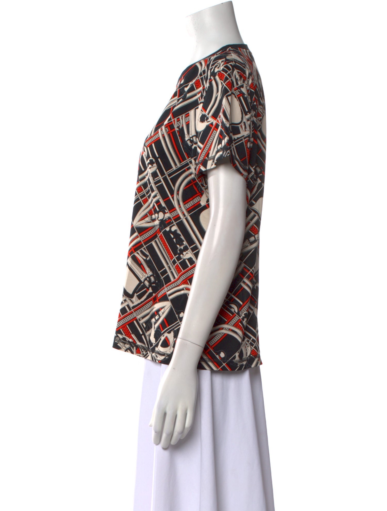 Hermès Printed Crew Neck T-Shirt