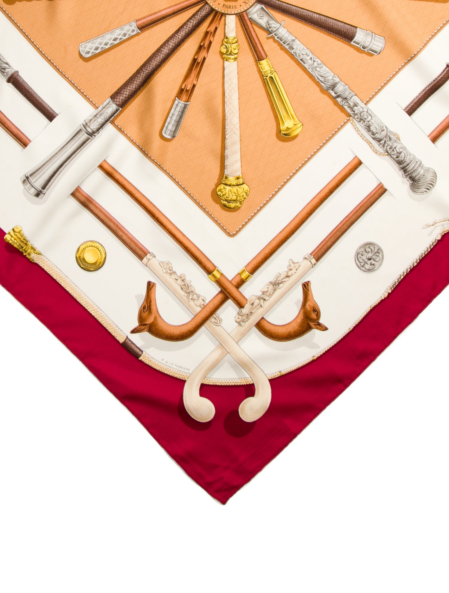 Hermès Cannes et Pommeaux Silk Scarf