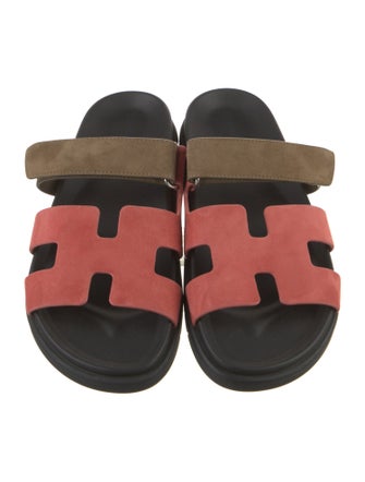 Hermès Chypre Suede Slides