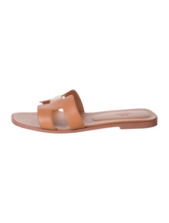 Hermès Oran Leather Slides