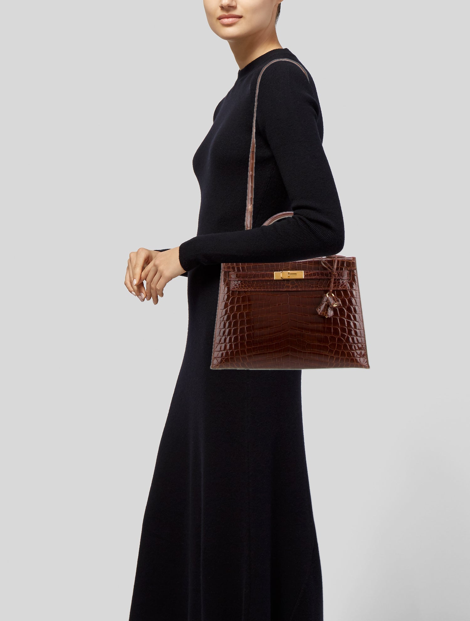 Hermès Shiny Niloticus Crocodile Kelly II Sellier 32