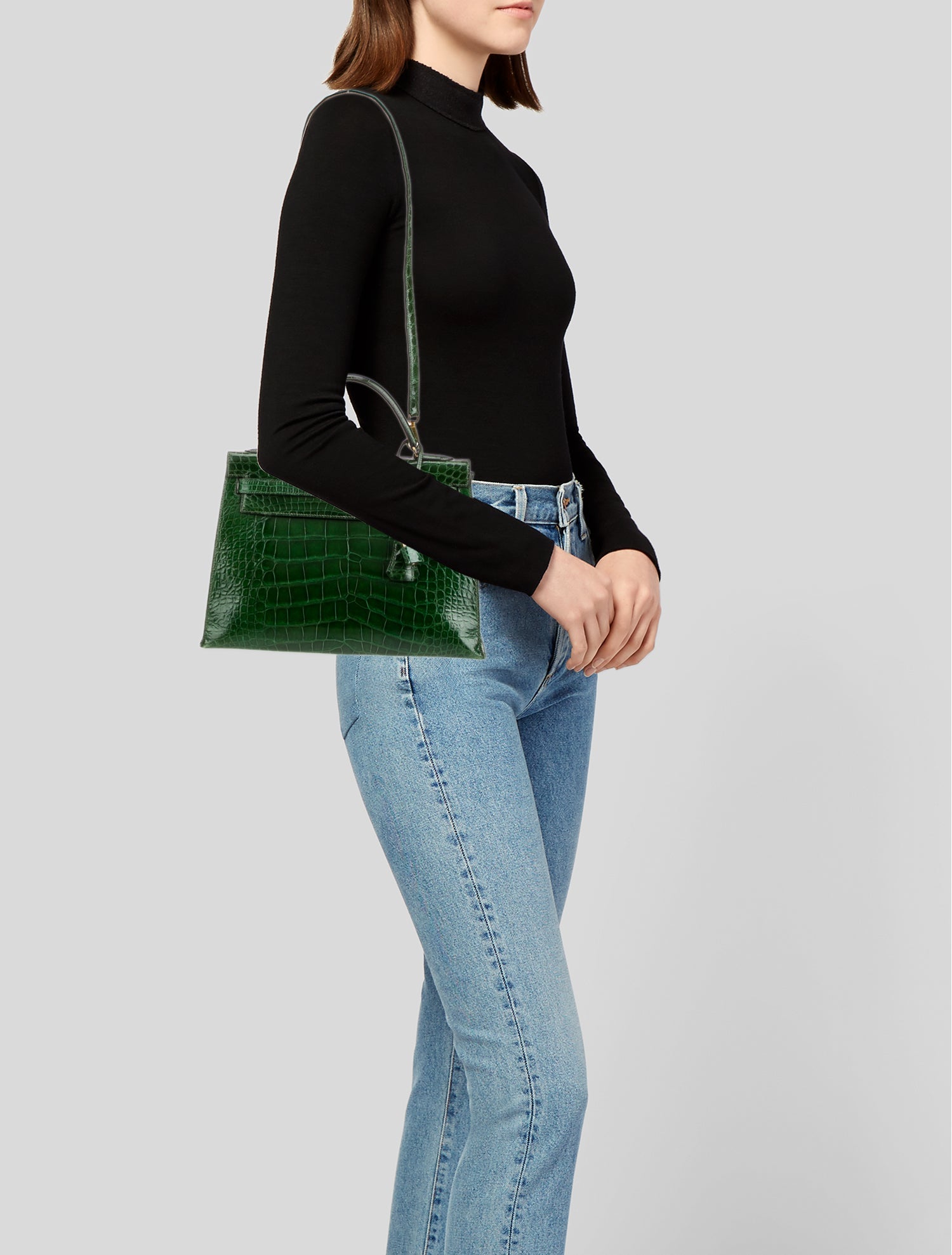 Hermès Shiny Alligator Kelly Sellier 32