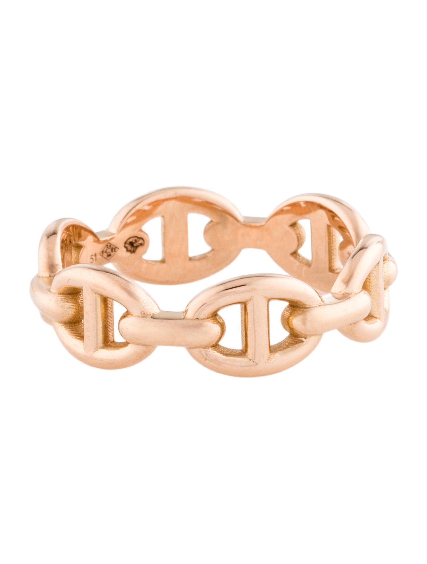 Hermès 18K Small Chaine d'Ancre Enchainee Ring