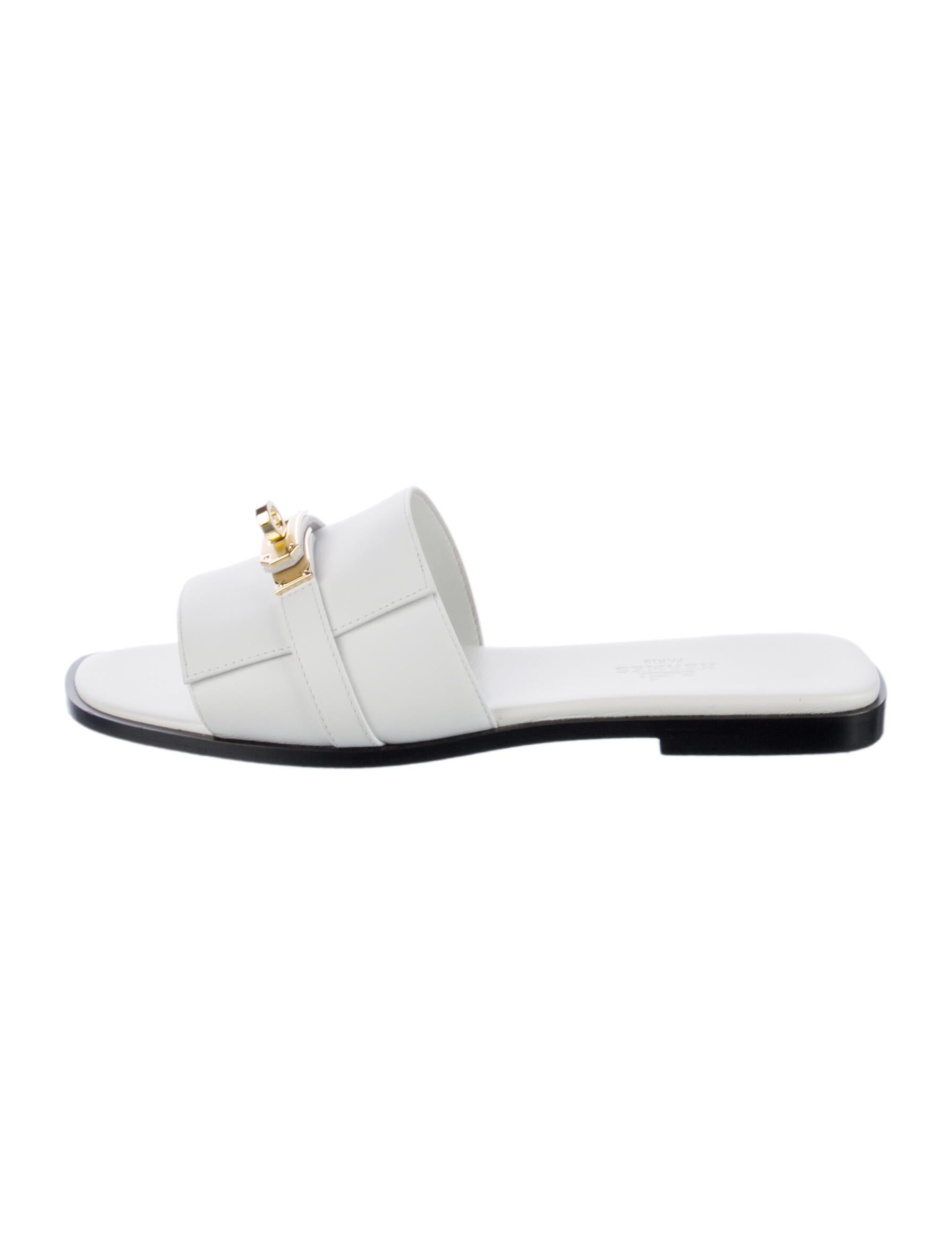 Hermès Giulia Leather Slides