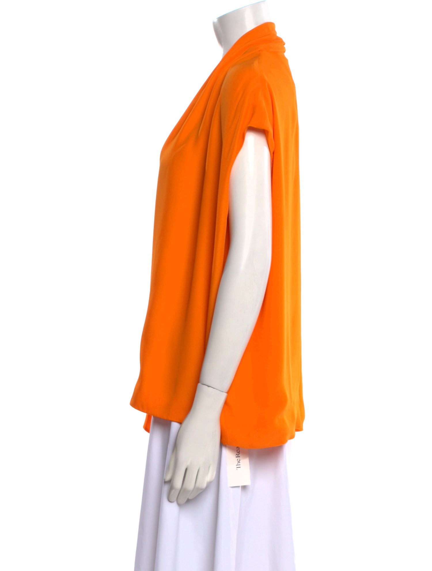 Hermès Mock Neck Short Sleeve Blouse