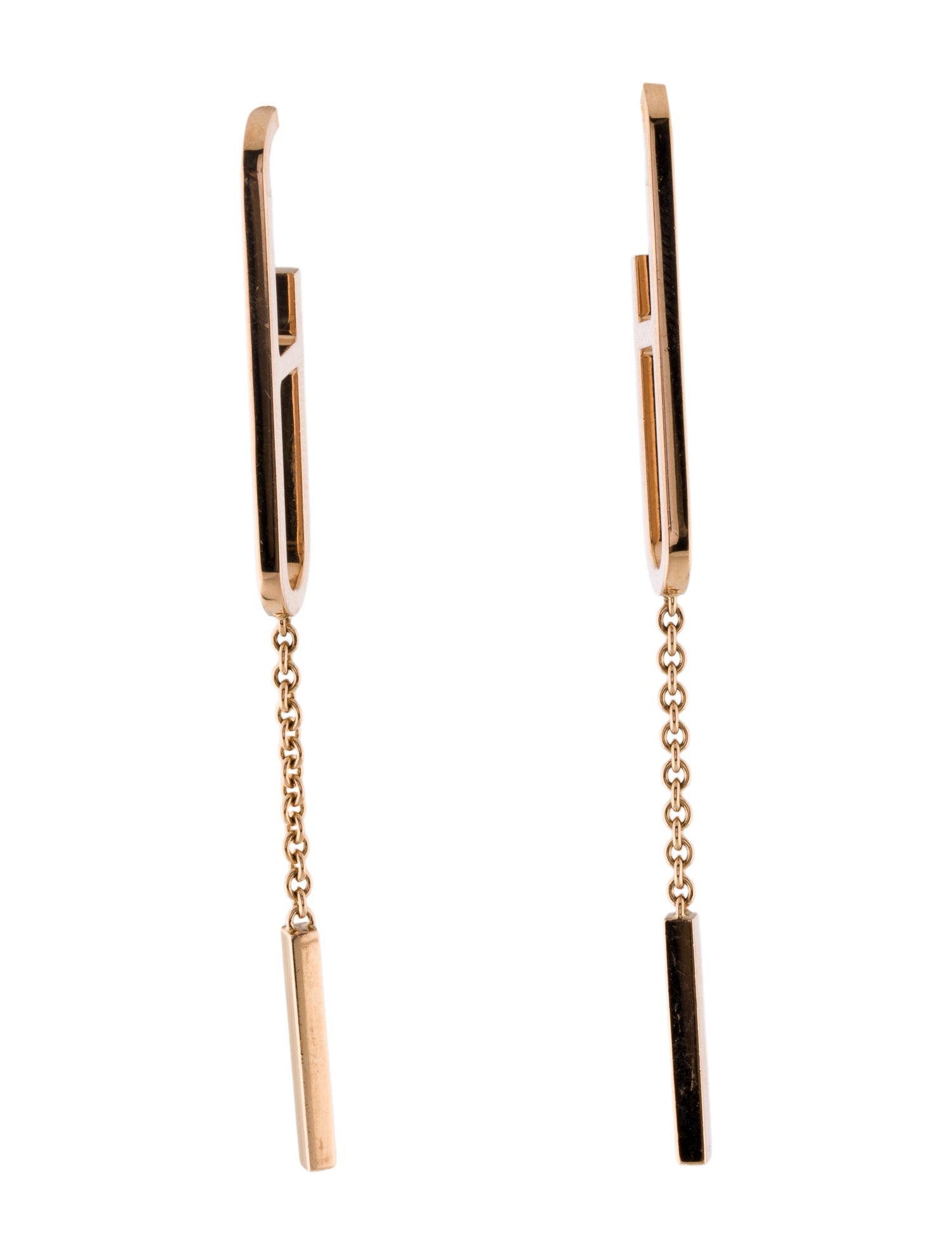 Hermès 18K Ever Chaine d'Ancre Drop Earrings