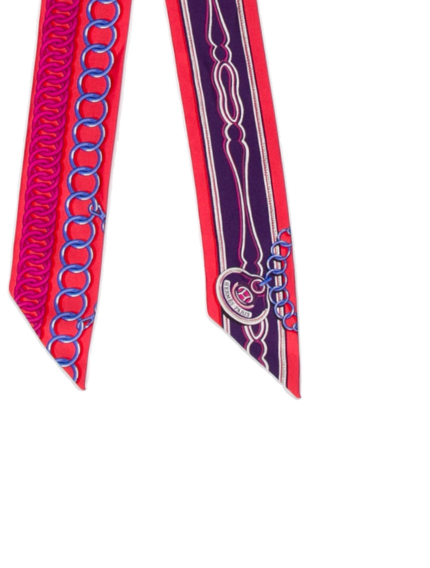 Hermès Maillons Silk Twilly Scarf