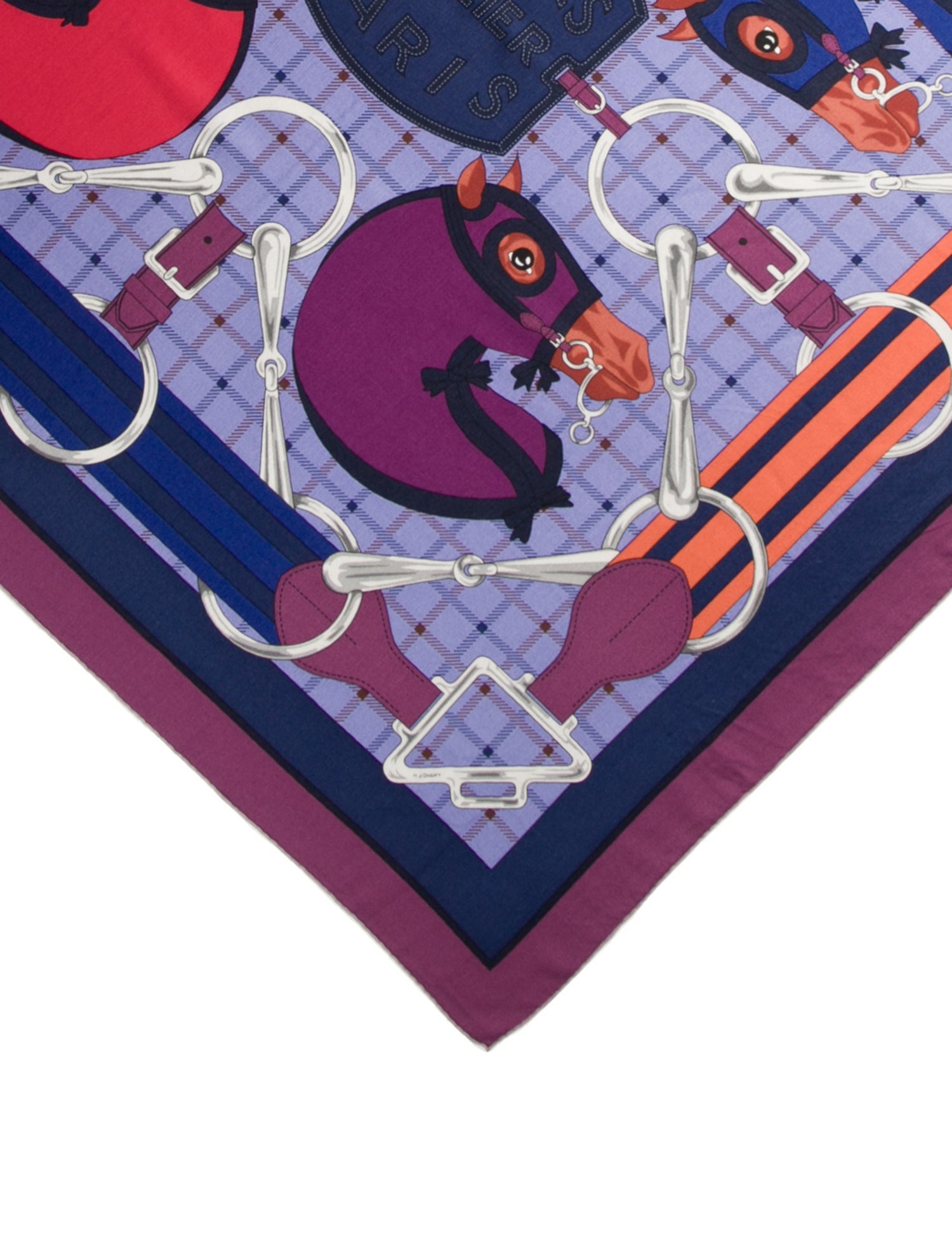 Hermès Sellier Equestrian Cashmere Shawl