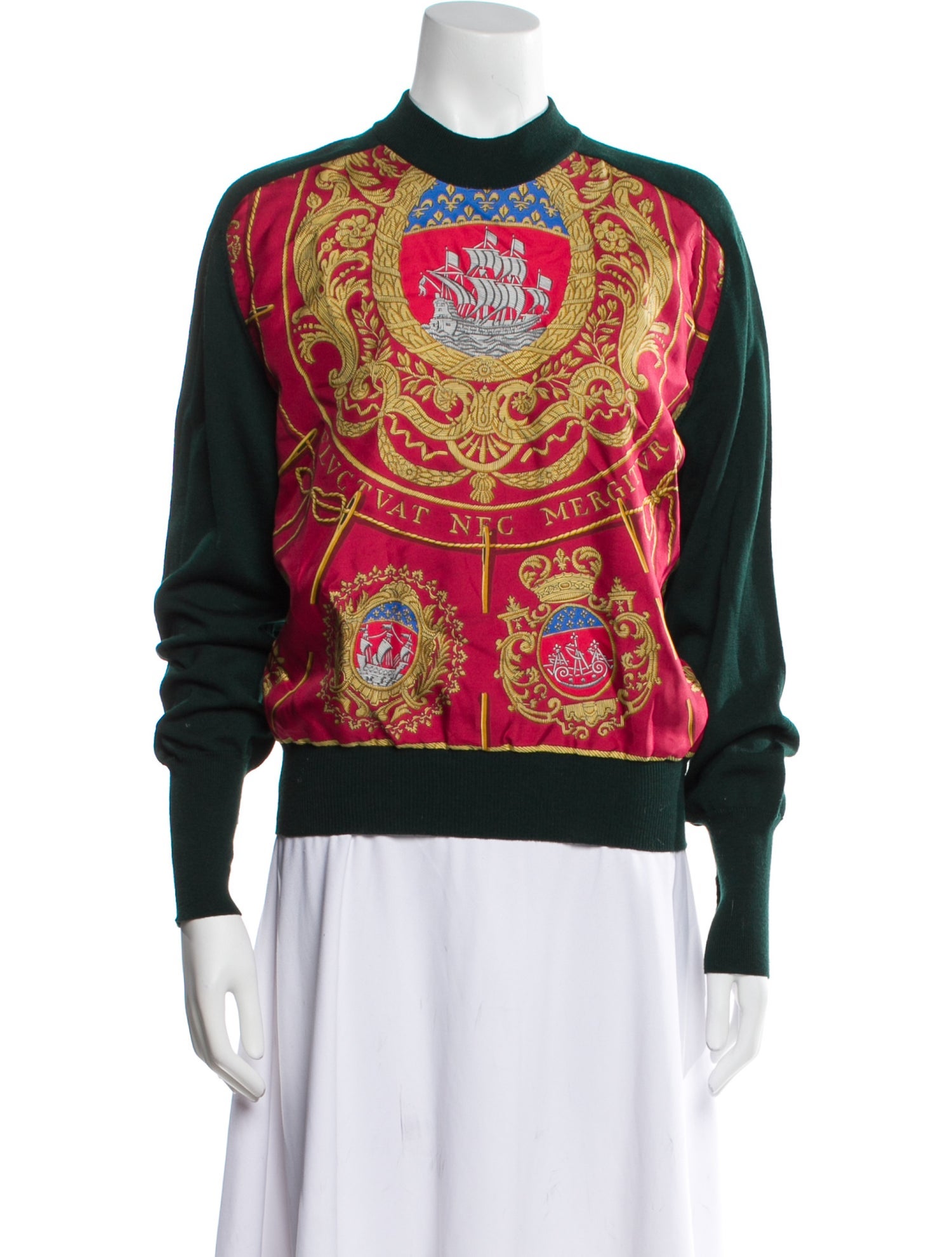 Hermès Wool Paisley Print Sweatshirt