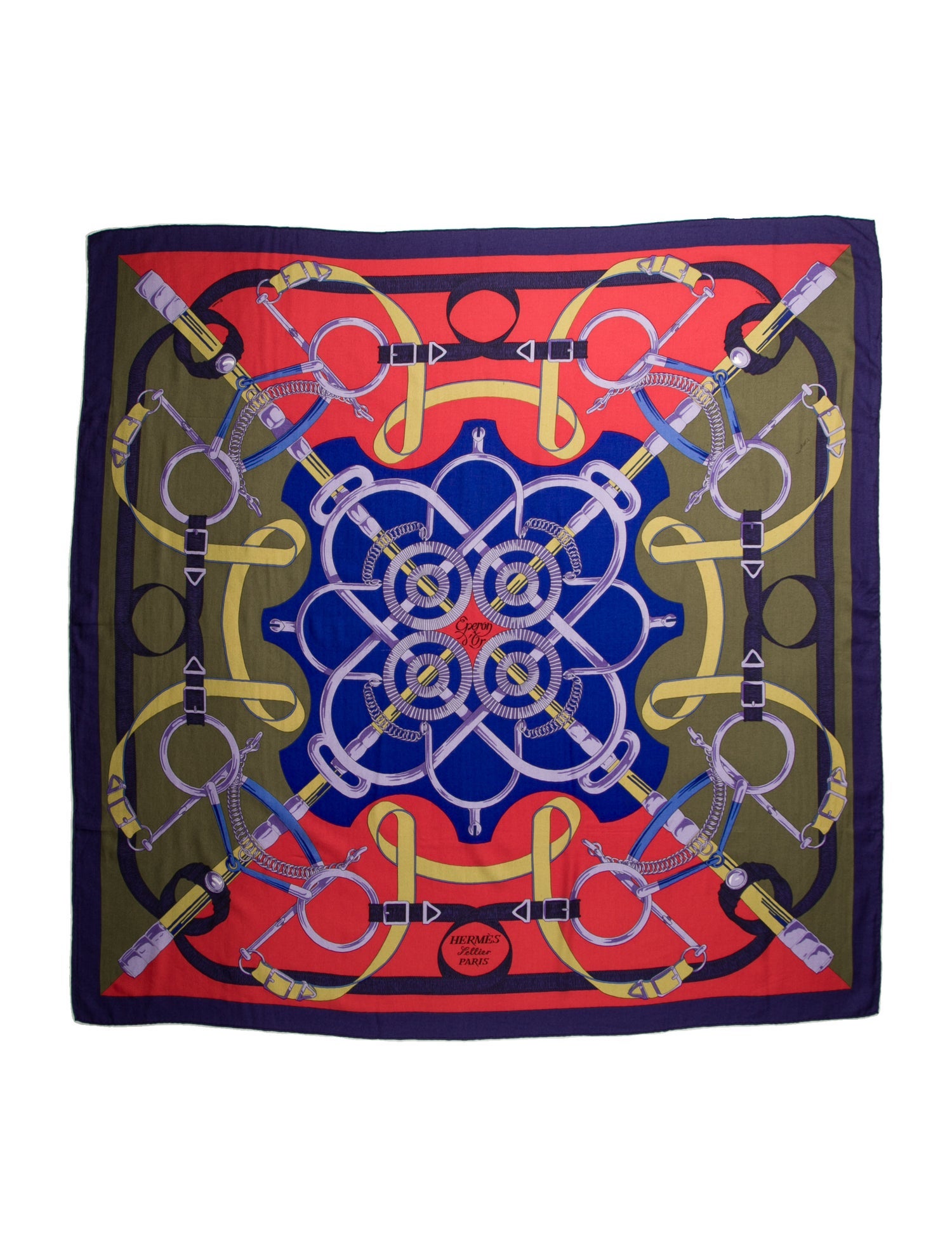 Hermès Eperon D'Or Cashmere Shawl