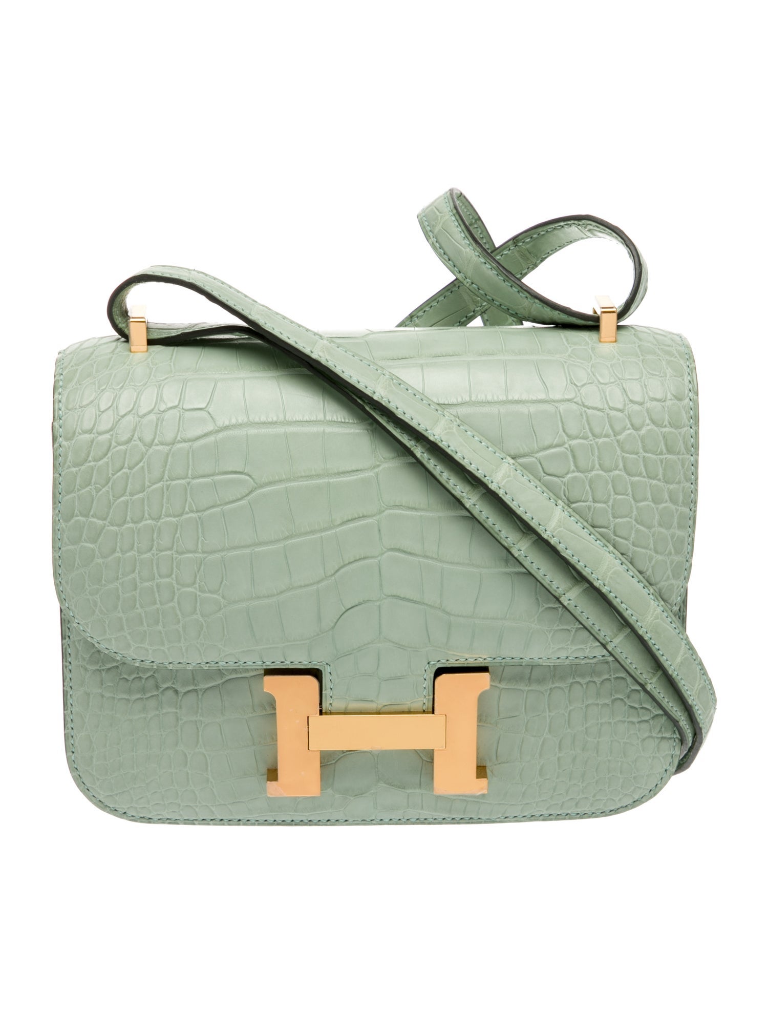Hermès 2021 Matte Alligator Mississippiensis Mini Constance III 18