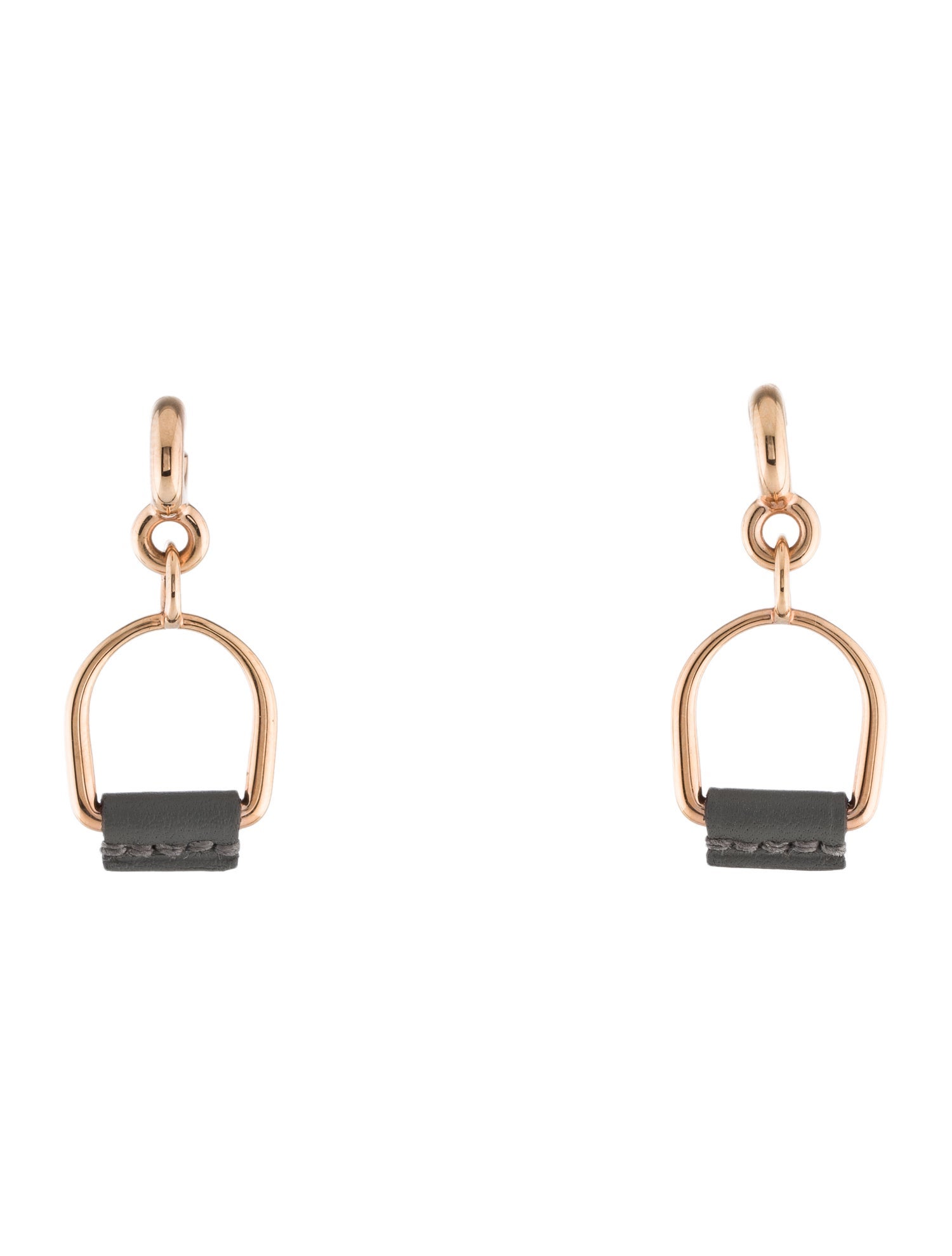 Hermès Heritage Equestre Etrier Drop Earrings