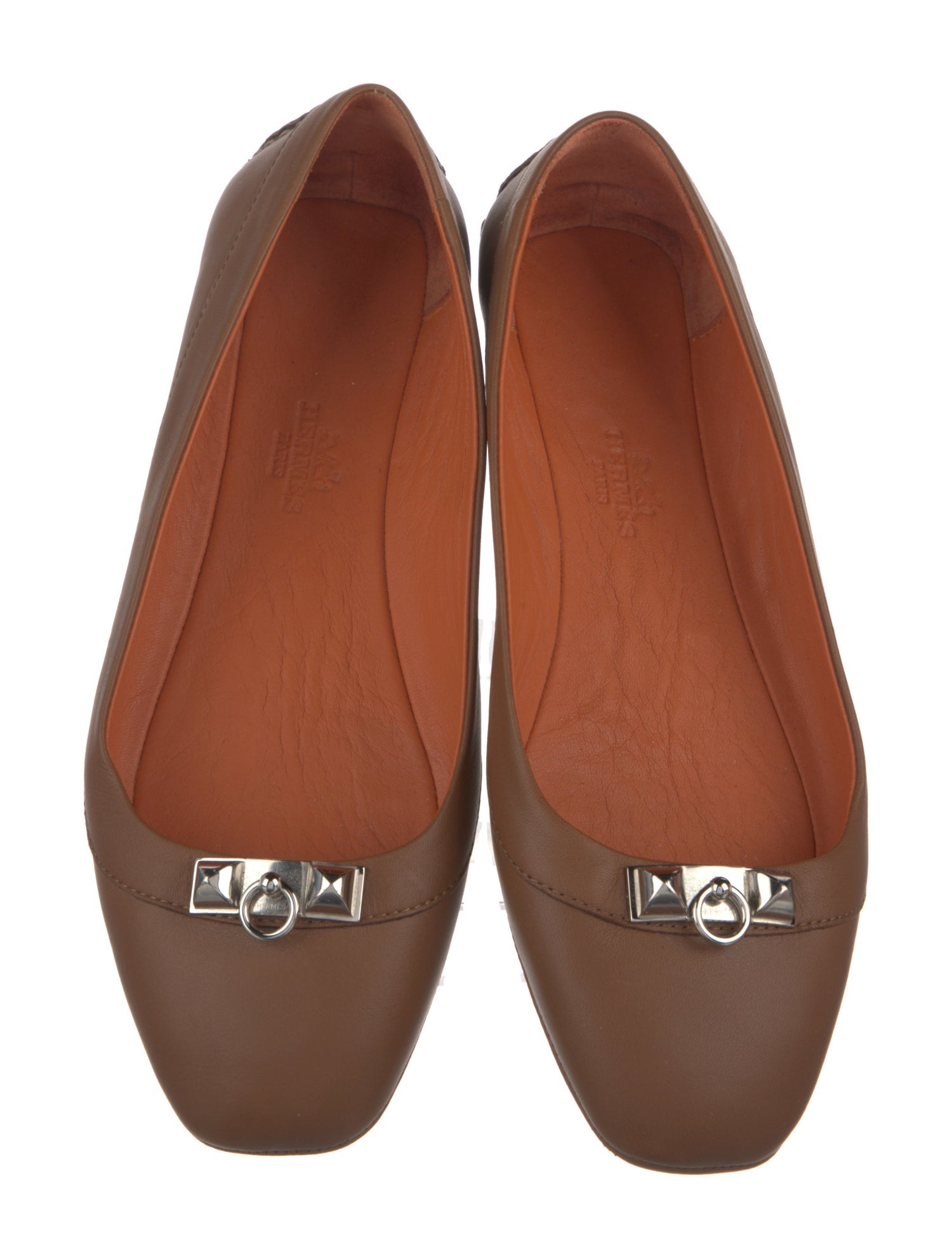 Hermès Liberty Leather Ballet Flats