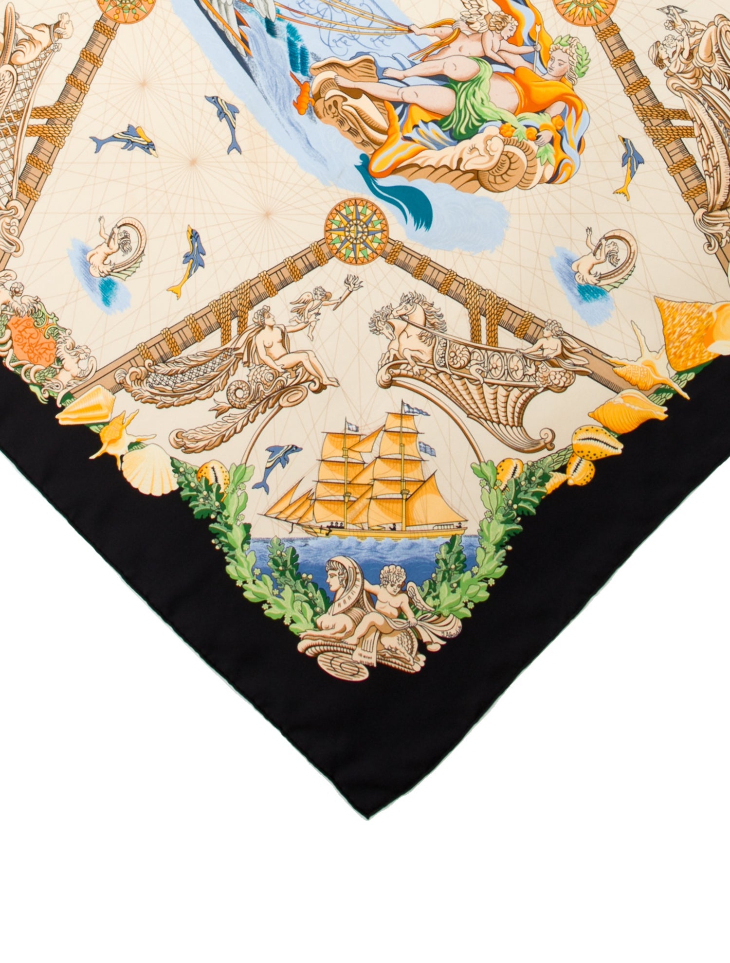 Hermès Balade Oceane Silk Scarf