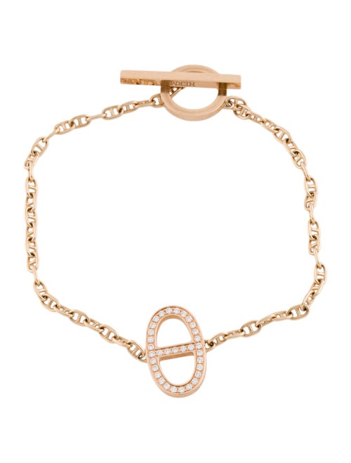 Hermès 18K Diamond Chaine d'ancre Contour Bracelet
