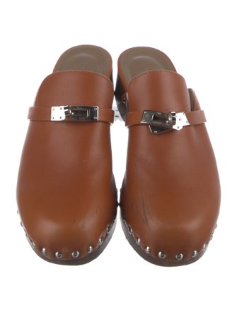 Hermès Carlotta Leather Mules