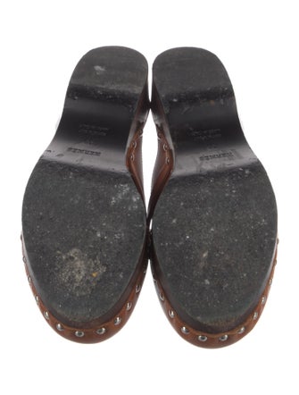 Hermès Carlotta Leather Mules