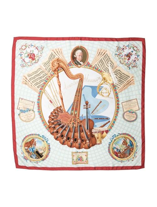 Hermès Hommage a Mozart Silk Scarf