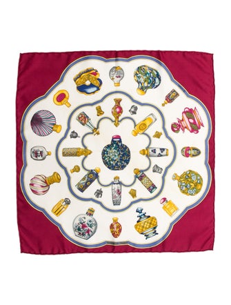 Hermès Qu'importe Le Flacon Pocket Square Silk Scarf