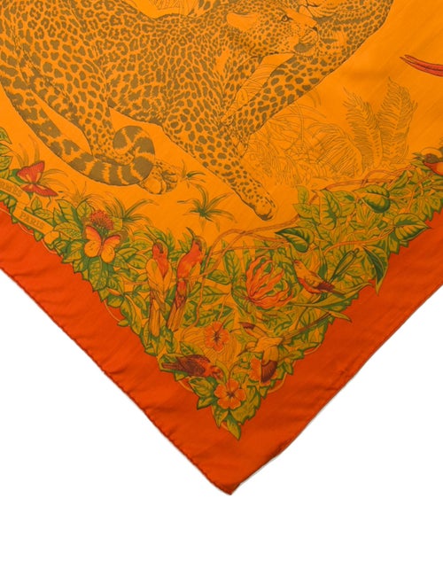 Hermès Jungle Love Dip Dye Silk Scarf