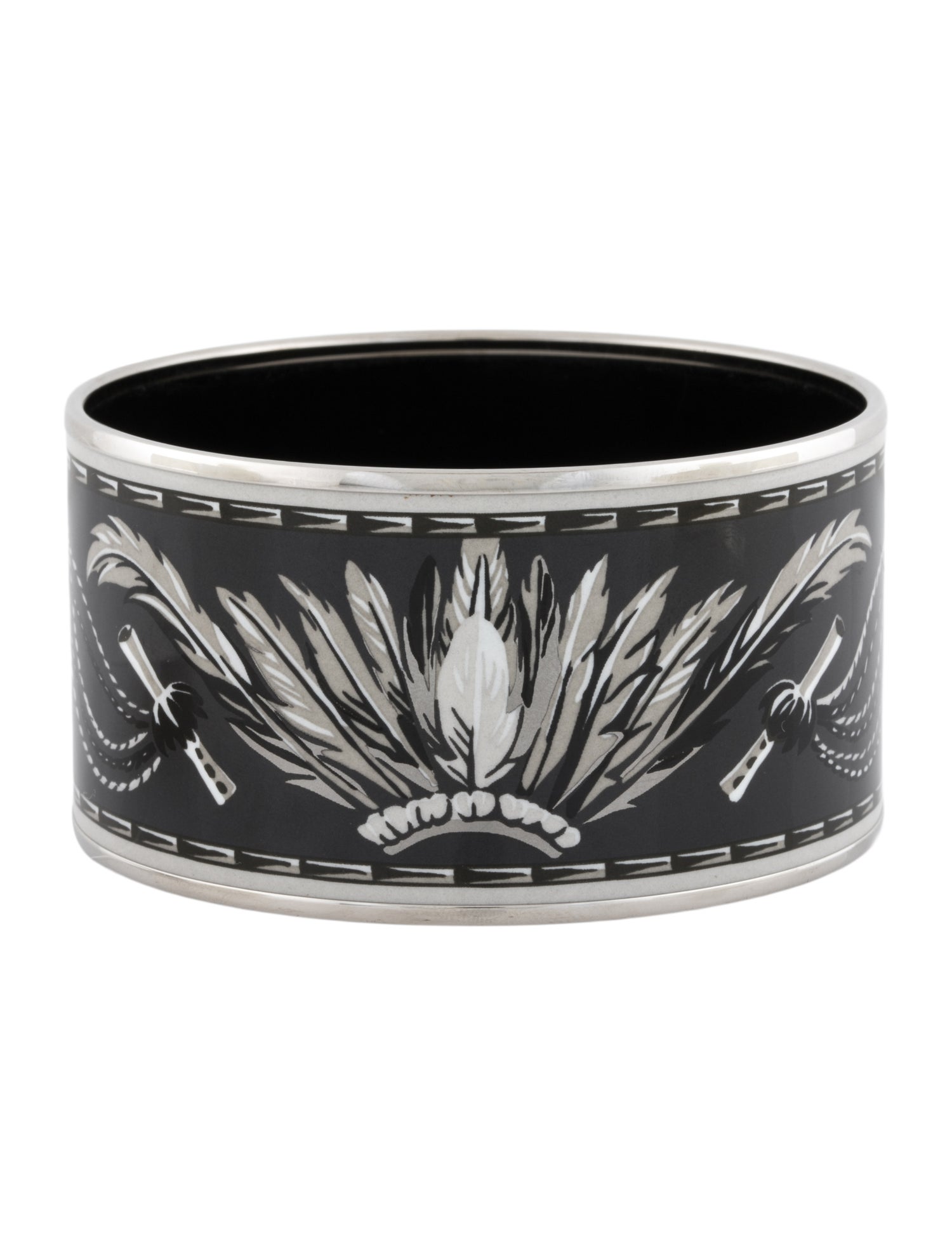 Hermès Extra Wide Enamel Bangle Bracelet