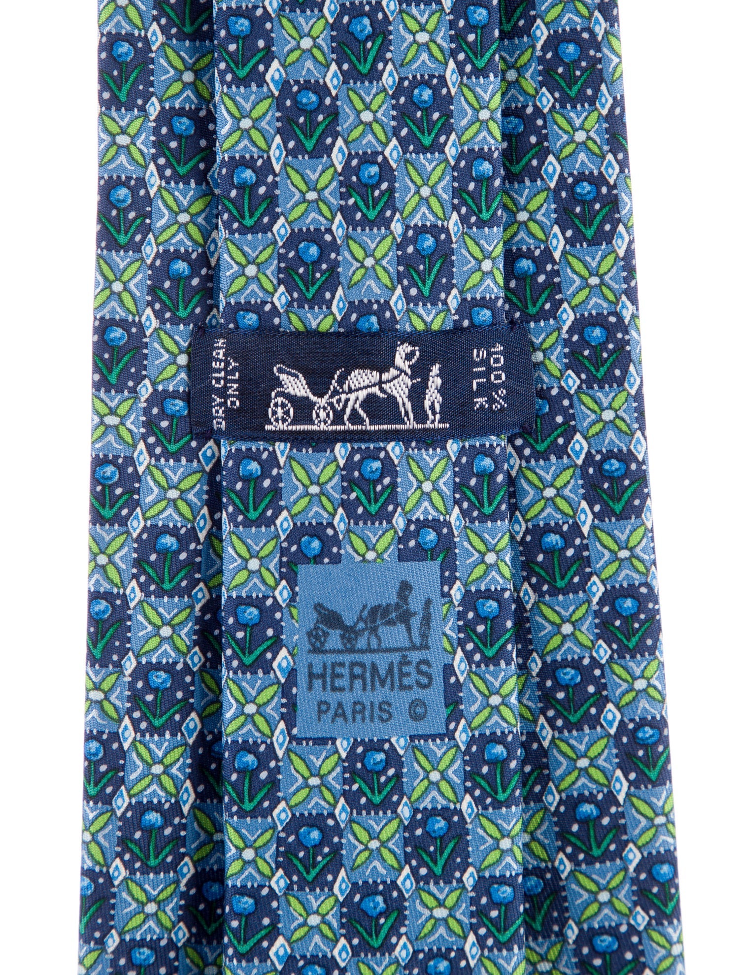 Hermès Tulip Print Silk Tie