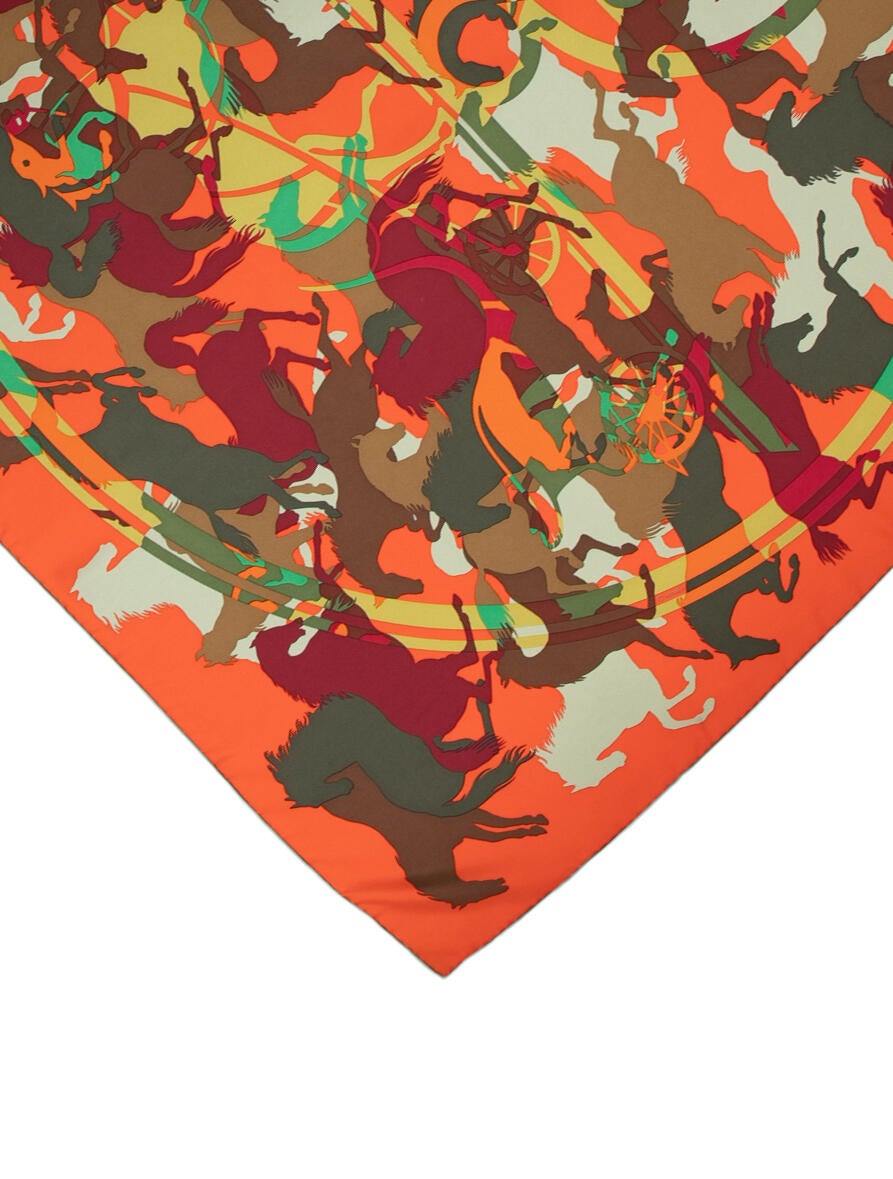 Hermès Ex Libris en Camouflage Silk Scarf