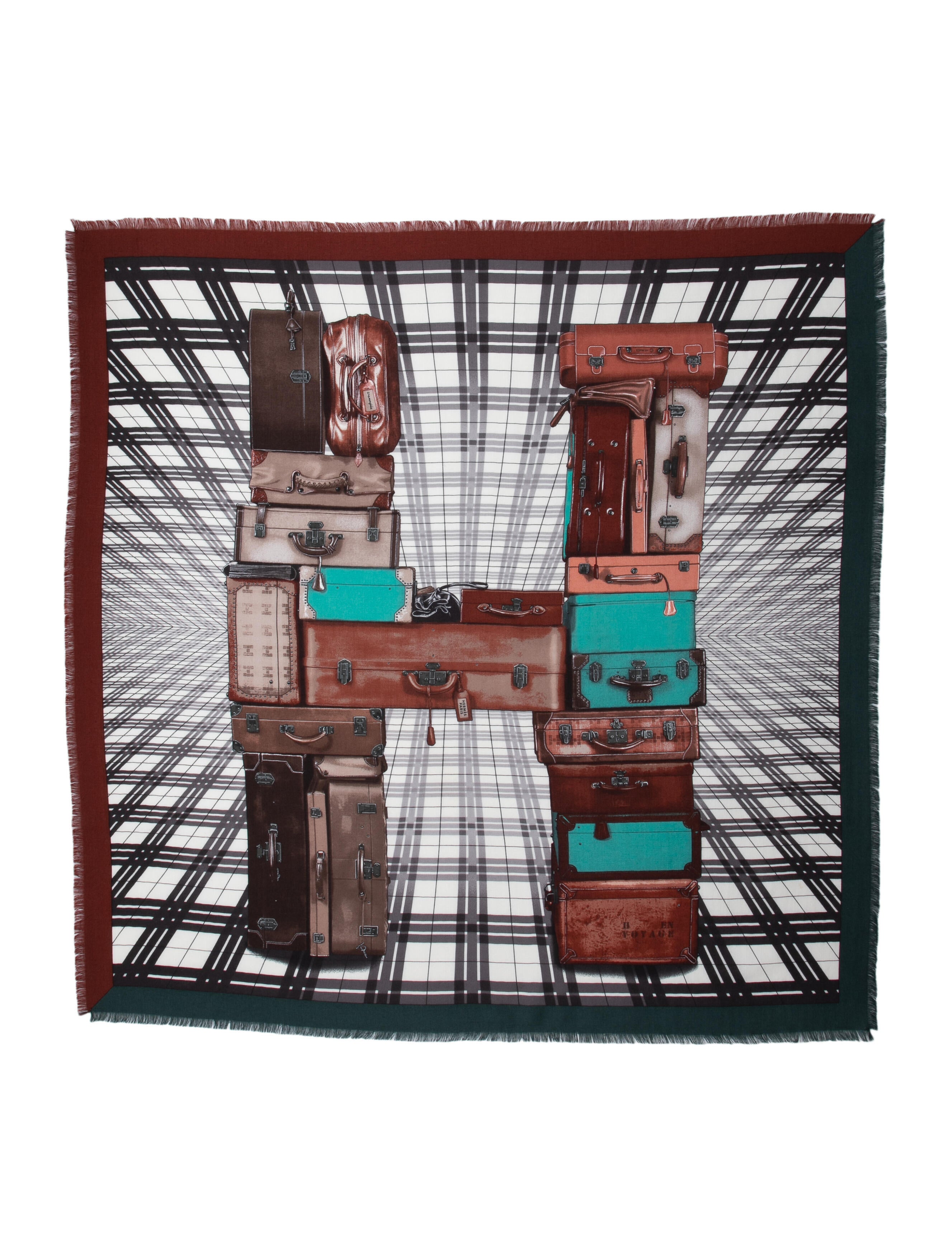 Hermès H en Voyage Cashmere Scarf