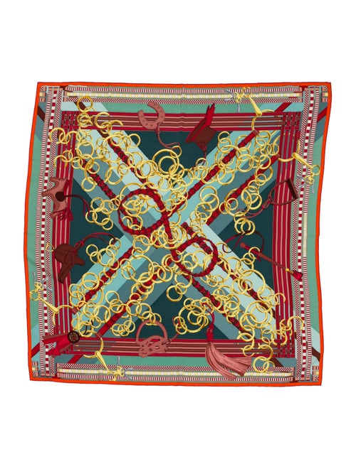 Hermès Brides et Gris Cashmere Shawl