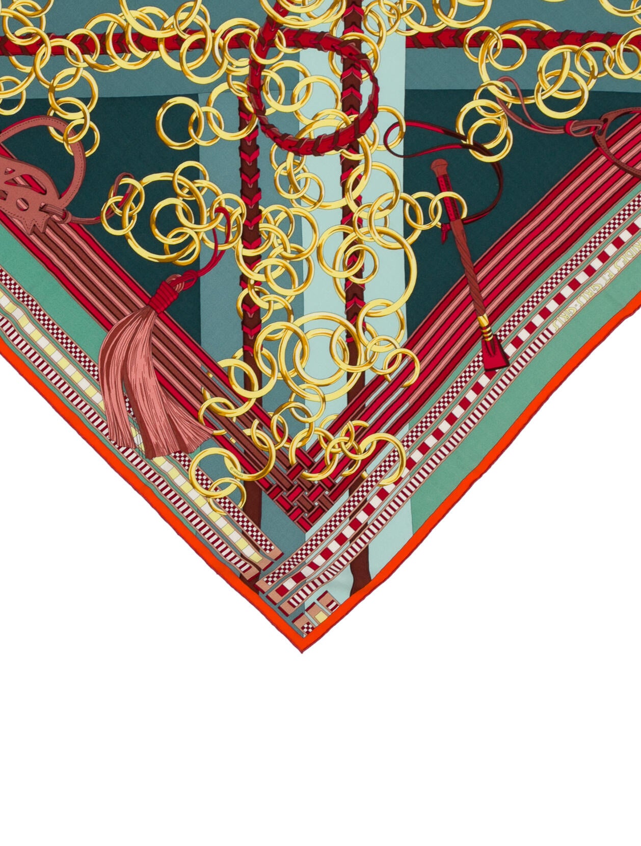 Hermès Brides et Gris Cashmere Shawl