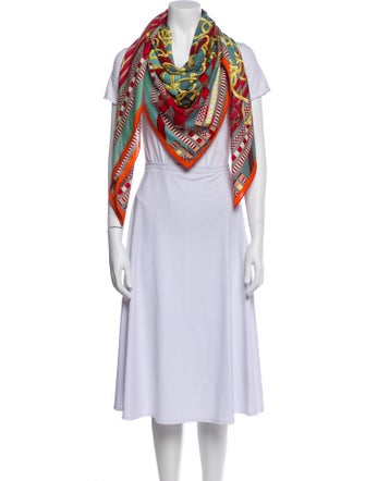 Hermès Brides et Gris Cashmere Shawl