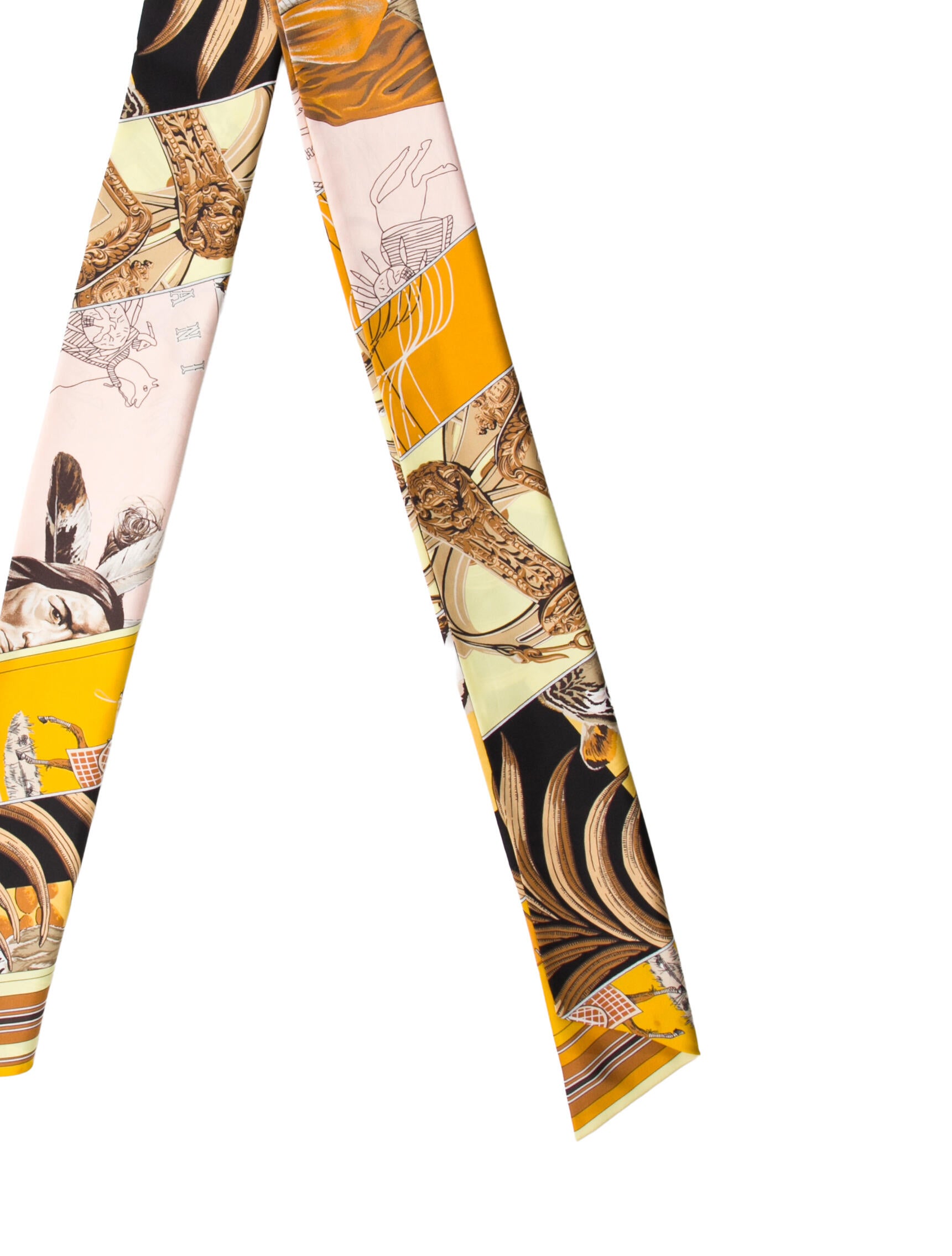 Hermès Carré en Carrés Maxi Silk Twilly Scarf