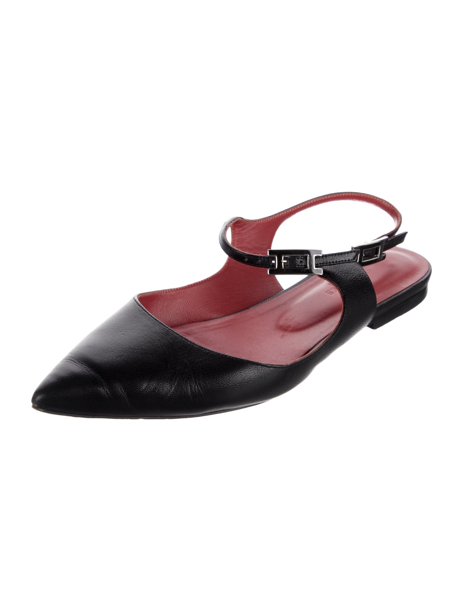 Hermès Edie Leather Slingback Flats