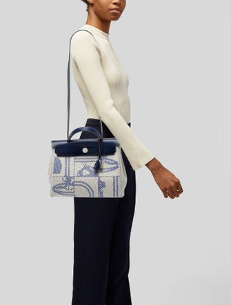 Hermès Toile Brides de Gala Herbag Zip 31