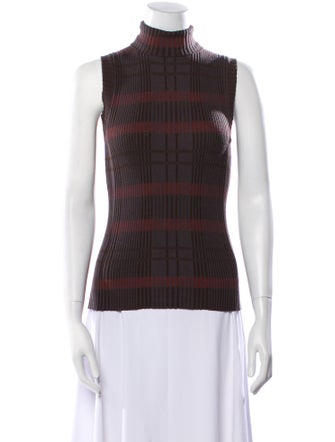 Hermès Wool Plaid Print Sweater