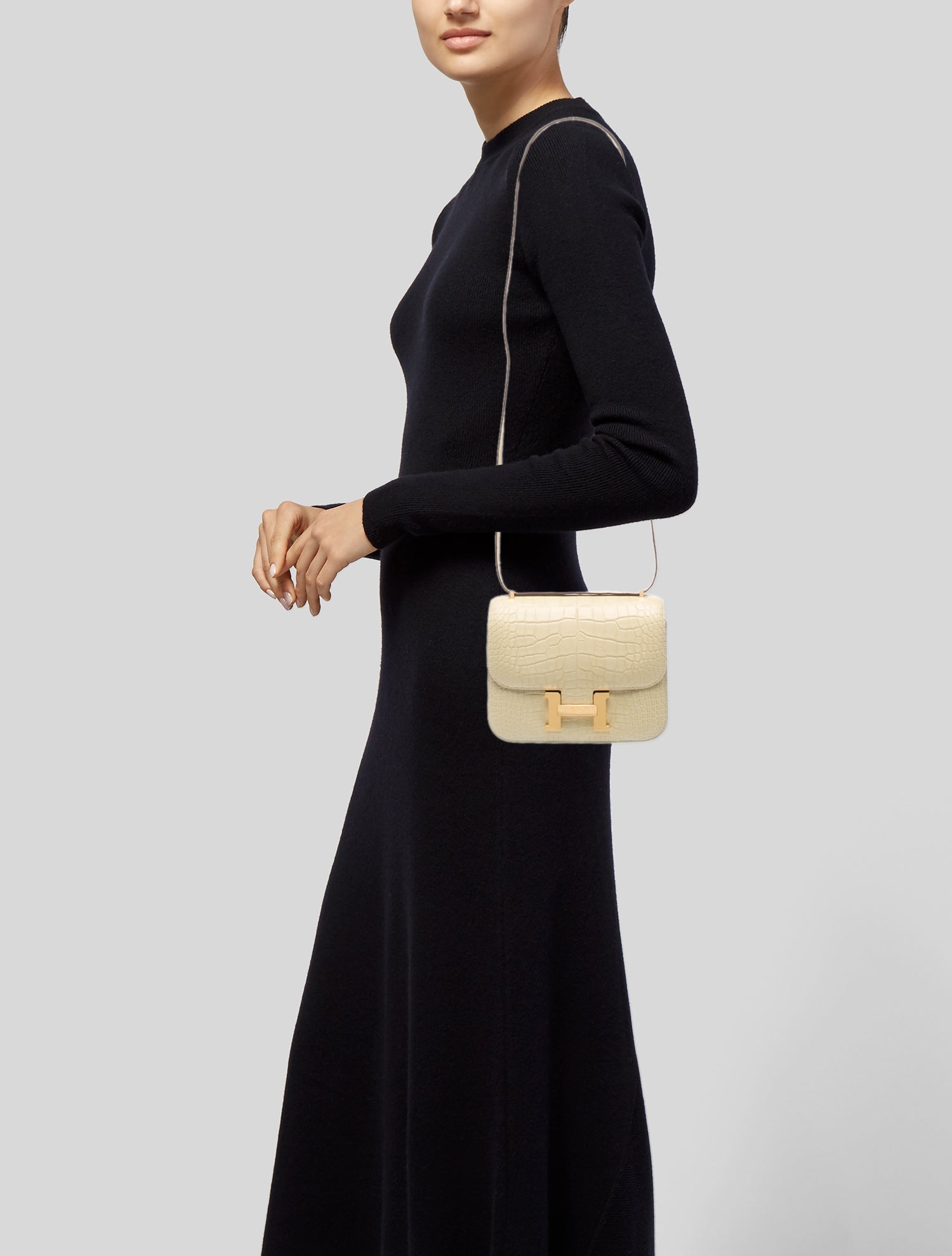 Hermès 2023 Matte Alligator Mini Constance 18