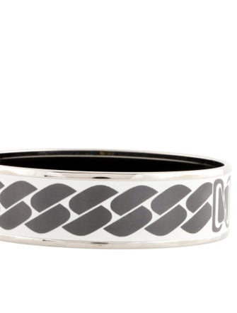 Hermès Enamel Wide Bangle Bracelet