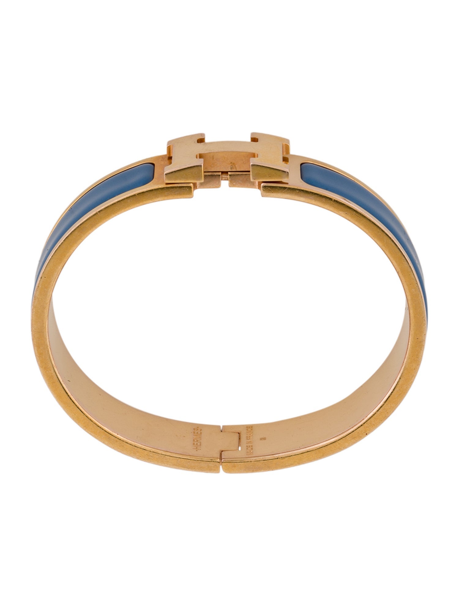 Hermès Enamel Clic H Bangle Bracelet