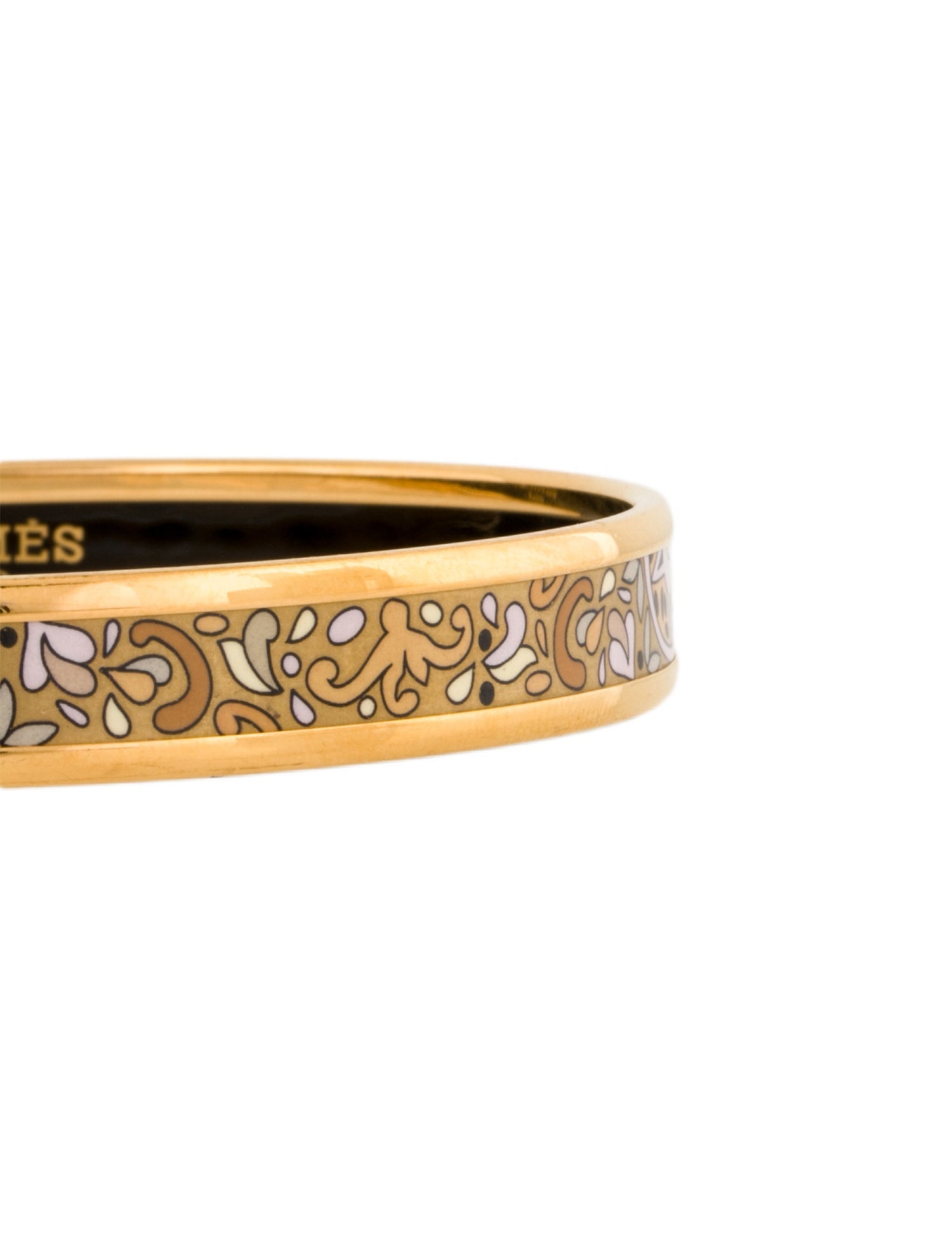Hermès Narrow Enamel Bangle Bracelet