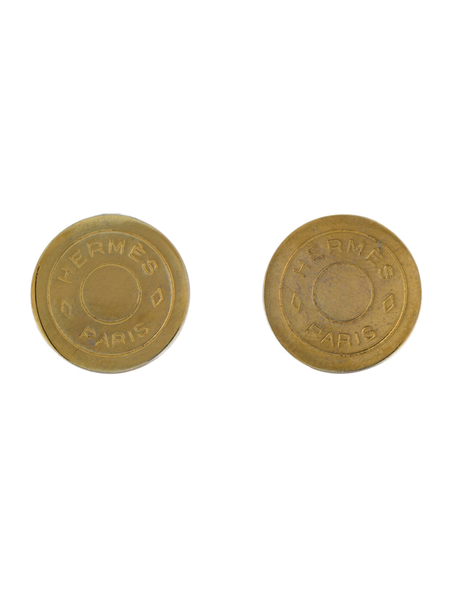 Hermès Vintage Clou De Selle Clip-On Earrings