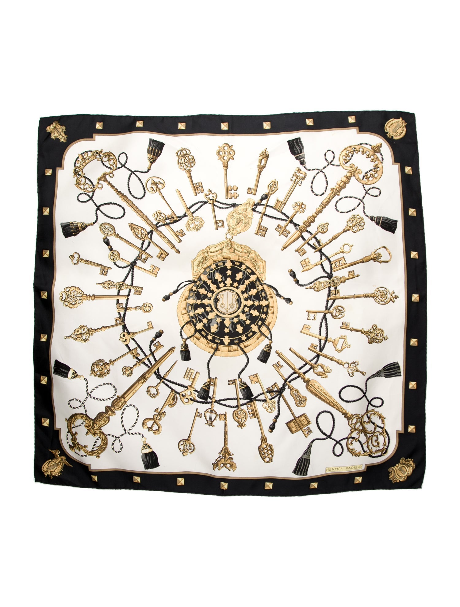 Hermès Les Clés Silk Scarf
