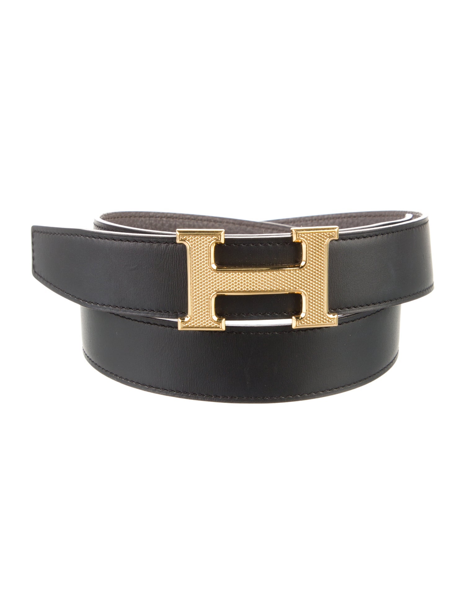 Hermès Reversible 32 mm H Guilloché Belt Kit