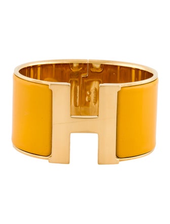 Hermès Clic H XL Enamel Bangle Bracelet